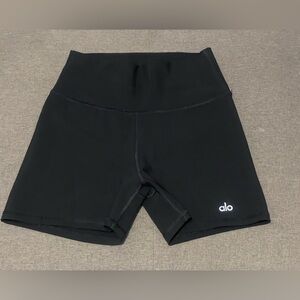 ALO Yoga Jet Black 4” Biker Shorts